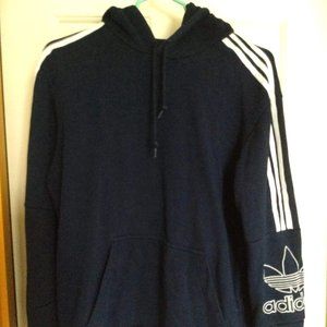 Adidas 3 Stripes Navy Hoodie